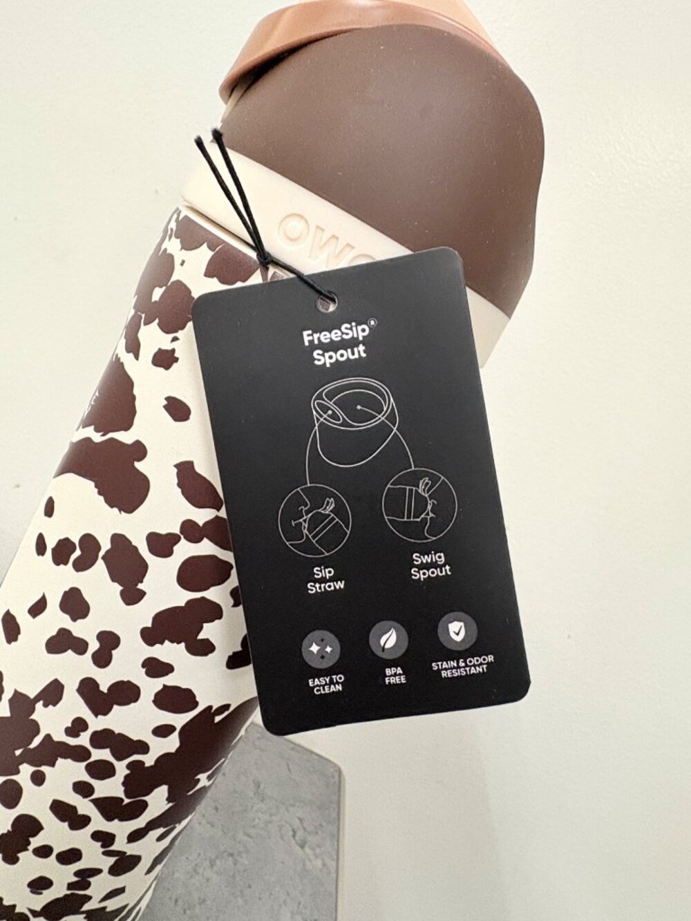 NEW Owala Cow Print Insulated Water Bottle - Picture 5 of 7
